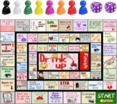 Drinking Games for Adults – Fun Waterproof Board Game for 2-8 Players, Perfect for Couples and Social Parties Adult Drinking Games, Board Games for Parties, Drinking Card Games