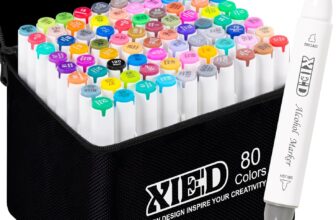 Dual Tip Alcohol Markers Set, 80 Colors Chisel & Brush Tip Alcohol-Based Art Markers for Adults & Artists in Coloring & Drawing