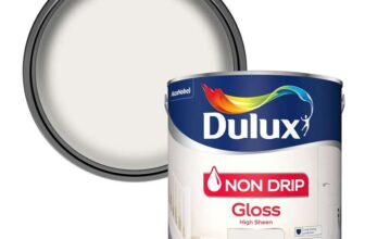 Dulux Non Drip Gloss High Sheen Paint For Wood And Metal – Pure Brilliant White 2.5L