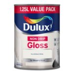 Dulux Non Drip Gloss Paint – Pure Brilliant White 1.25L