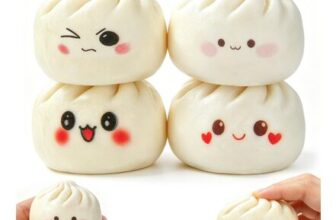 Dumpling Squishy Toys 4-Pack Fidget Bun Squishies