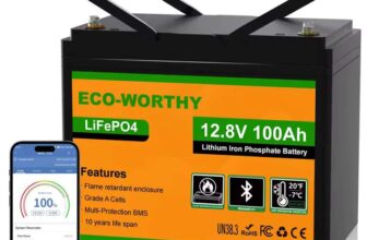 ECO-WORTHY 12V 100Ah LiFePO4 Lithium Leisure Battery, 1280Wh with Bluetooth (with code) ECOWORTHY UK Store Store