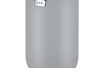 EKO Fandy Table Bin 1.5L Swing-Top Wastebasket Grey