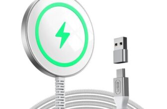 ESR MagSafe Wireless Charger with Magnetic Lock, Silver