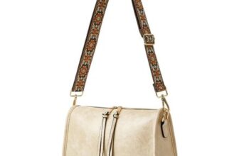 EUIEUT PU Leather Crossbody Bag with Adjustable Strap