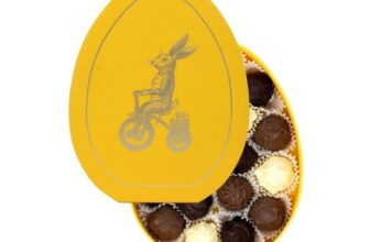 Easter Chocolate Box with Milk, Dark and White Truffles – Alcohol Free