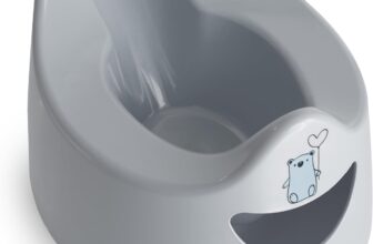 Easy Pour Potty – Light Grey Portable Potty Training Toilet Seat for Toddlers Hygienic, Easy to Clean, and Travel-Friendly (Previously Known as Pourty)