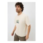 Ecru Floral Graphic T-Shirt