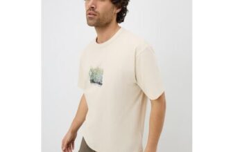 Ecru Floral Graphic T-Shirt