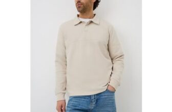 Ecru Rugby Design Sweatshirt