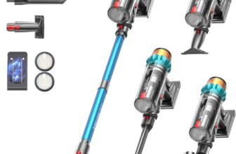 ElecKeys Cordless Vacuum Cleaner, 600W 50000Pa Powerful Vacuum Cleaner, Lightweight Cordless Vacuums with 70Mins Runtime, Anti-Tangle Stick Vacuum Cleaner for Hardwood Floor, Carpet, Pet Hair