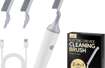 Electric Crevice Cleaning Brush, Hard Bristle Multifunctional V-Shaped Gap Cleaning Scrub Brush, Corner Grout Brush, 3 Speeds with LED Light, for Home, Kitchen, Cat Litter Tray, Bathroom, Car