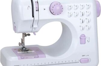 Electric Sewing Machine Portable Mini 12 Stitches Pedal Household for Beginner – Sold by super.energy1