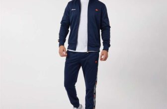 Ellesse Mens Giraldo Taped Poly Tracksuit Navy, S – 2XL