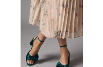 Emerald Coast Tina Satin Soft Ruffle High Block Heel Sandals
