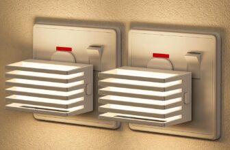 Emeritpro Night Light Plug in Wall with Dusk to Dawn Photocell Sensor, Plug in Night Light 2 Pack, 3000K Warm White, 3 Levels Dimmable, NightLight Kids for Hallway, Stairs, Bedroom, Kitchen, 1W