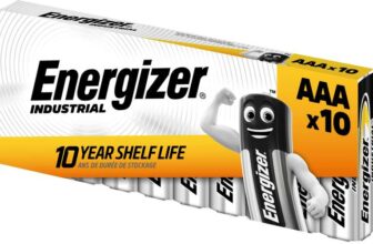Energizer Industrial Alkaline AAA Battery LR03 1.5V – Pack of 10