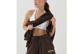 Espresso DSGN Studio Collegiate Applique Loose Fit Sweat Short