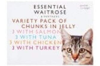 Essential Meat & Fish Selection in Jelly Cat Food 12 X 100g 2 for £6