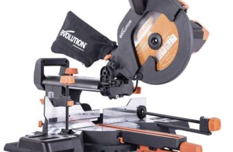 Evolution R255SMS 255mm Sliding Compound Mitre Saw With TCT Multi-Material Cutting Blade – With Code