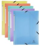 Exacompta – Ref 55170E – Chromaline Collection – Elasticated 3-Flap Folders – Suitable for Storing A4 Documents, Spine Label