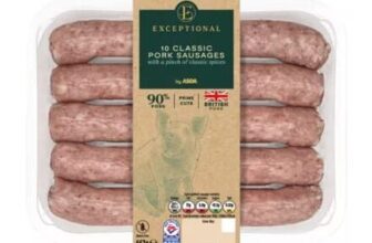Exceptional by ASDA 10 Classic Pork Sausages 667g