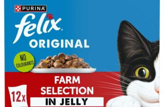 FELIX Original Farm Selection in Jelly Wet Cat Food 12x85g (Pack of 4) – with Applied Voucher