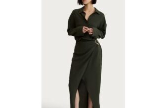 F&F Button up Collared Co-Ord Shirt in Khaki