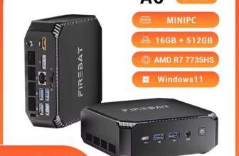 FIREBAT A6 Mini PC ( AMD Ryzen 7 7735HS / 8C / Zen3 / 16GB LPDDR5 / 512GB / Dual M2 ) w/codeFirebat Online Store(UK Despatch)