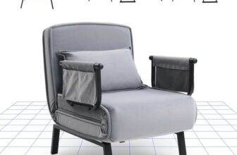 FLEXISPOT 3-in-1 Adjustable Sofa Bed Chair with Folding Legs & Side Pocket in Grey – sold & dispatched by FLEXISPOTUK