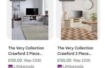 FREE P&P – 3 Pieces – TV Unit & Coffee Table & Lamp Table – Cream or Grey