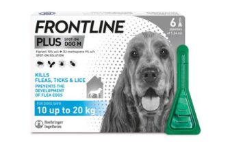 FRONTLINE plus Flea & Tick Treatment for Medium Dogs – 6 Pipettes