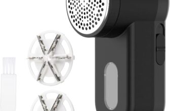 Fabric Shaver, Portable Bobble Remover for Clothes, Lint Remover Debobbler Clothes Shaver with Adjustable 2 Speed Lint Shaver, 3 Blades, Black