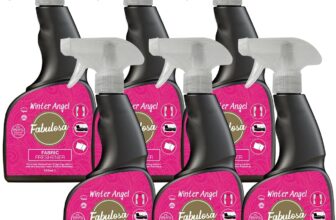 Fabulosa Multi Purpose Room and Fabric Freshener, Antibacterial Disinfectant and Sanitising Cleaning Spray, 350ml, 6 Pack, Winter Angel