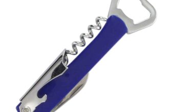 Fackelmann Waiters Corkscrew with Cutter and Knife, Steel