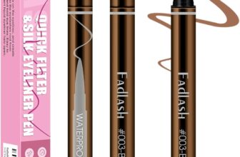 Fadlash Waterproof Eyeliner Liquid, Brown Ink Matte Eye Liner,Smooth & Dry Quickly Eye Pen Smudge-Proof, Long-Lasting Natural Look, Not Prone, Highly Pigmented, Vegan (0.6 ml)