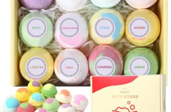 Fafamara Bath Bombs, Gift Set Rich in Essential Oils Natural Handmade Bath&Spa Fizzles Marvelous Salts to Moisturize Skin and Relieve Stress Romantic Gifts for Her/Him/Girlfriend/Wife (Pack of 12)