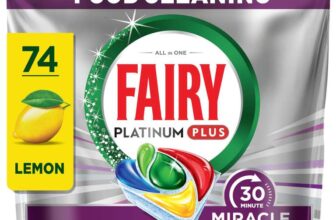 Fairy 30 Minute Miracle Platinum Plus Dishwasher Tablets, Fairy, 74 Capsules