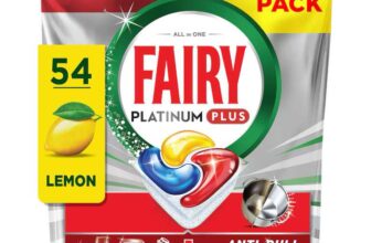 Fairy Platinum Plus All In One Lemon XXL Pack 54 Dishwasher Tablets (12.5p each) – Clubcard Price