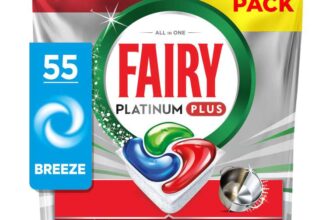 Fairy Platinum Plus Dishwasher Tablets Breeze, 54 Capsules