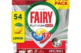 Fairy Platinum plus Dishwasher Tablets, Lemon, 54 Capsules