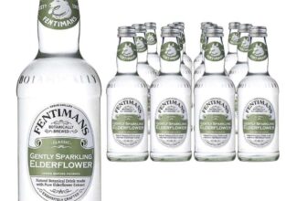 Fentimans Gently Sparkling Elderflower, Botanically Brewed Drink, Gluten-Free and Vegan Friendly Soft Drinks, 12 x 275ml Bottles – £9.40 S&S
