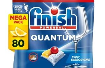 Finish Quantum All-in-One Dishwashing Tablets Lemon 80 Capsules