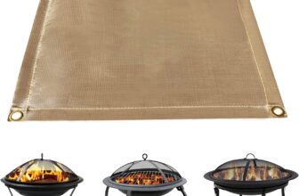 Fire Pit Rig Fireproof Resistant Mat – Flame Retardant Cloth for All Surfaces – Foldable/Easy Carry to Enjoy Plenty of Spaces (100x95cm)
