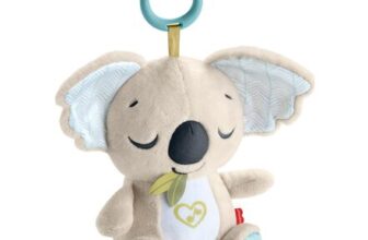 Fisher-Price Koala Soother, On-the-Go Plush Sound Machine for Newborns