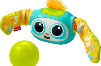 Fisher-Price Rollin Rovee, interactive activity toy with music, lights, and learning content for kids ages 6 months to 5 years