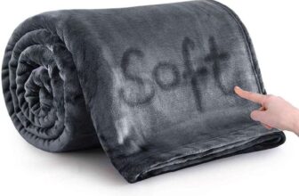 Fleece Throw Blanket for Sofa Grey 4ft x 5ft Shipped / Sold by MoonlightBedding – Prime exclusive