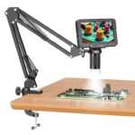 Flex Digital Microscope with 5inch IPS Screen Soldering Microscope with Flexible Arm at Hayve Official Store