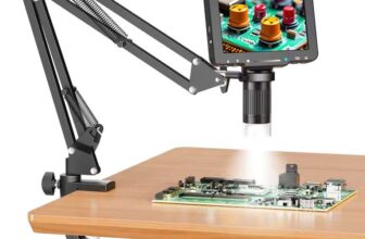 Flex Digital Microscope with 5inch IPS Screen Soldering Microscope with Flexible Arm at Hayve Official Store