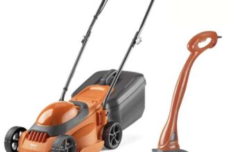 Flymo SimpliMow 300 Rotary Lawnmower & Mini Trim Grass Trimmer Corded Kit